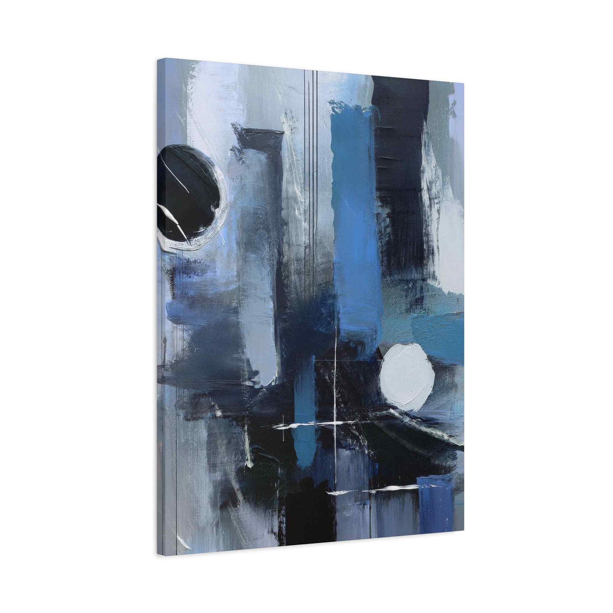 Blue Abstract Painting Print Canvas 20x24,20x30,24x30, 24x32,24x36,30x40, 32x48,36x48,40x60 Pine-Wood Inner Frame ABS-25