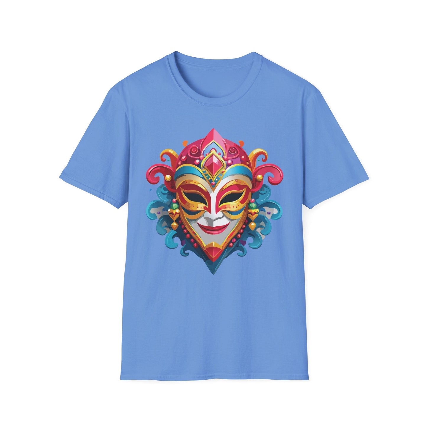 Mask Tee Shirt Unisex Masquerade Tees Softstyle 64000 100 Percent Cotton Lightweight Breathable
