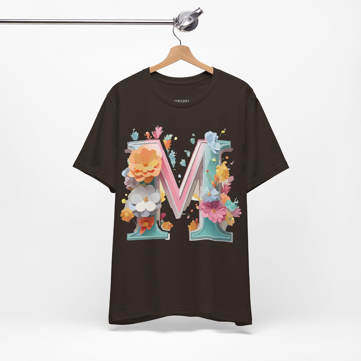 Letter M Graphic Unisex Cotton Bella+Canvas Tee with Art Letter Design