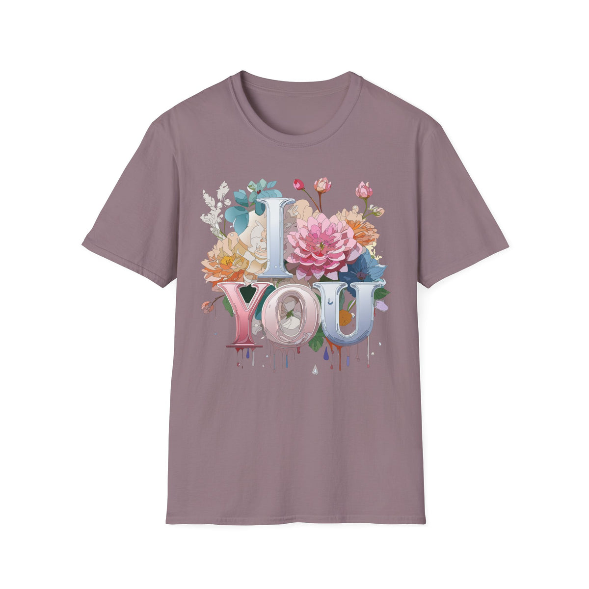 Floral "I Love You" Tee | Floral Lettering T-Shirt