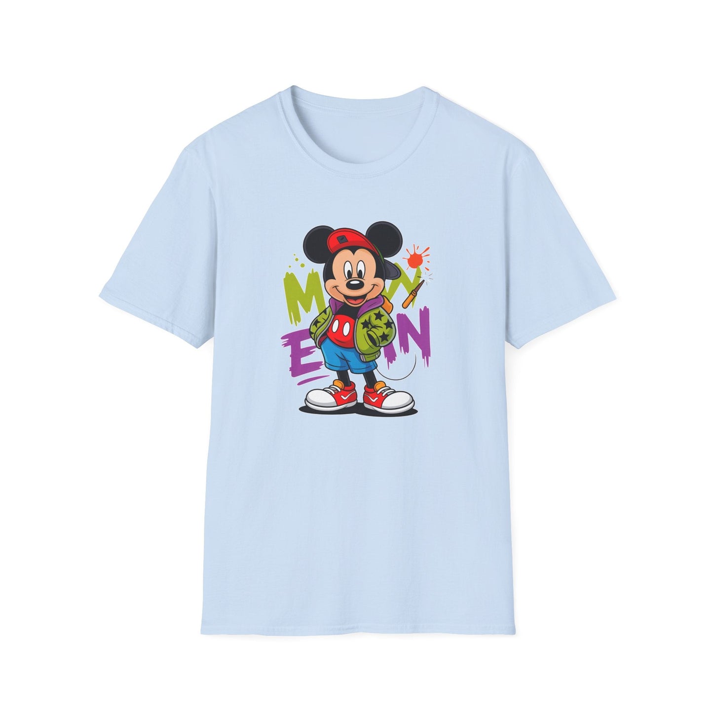Unisex Cartoon T Shirt With Animals Animation Tee Premium Softstyle Gildan 64000