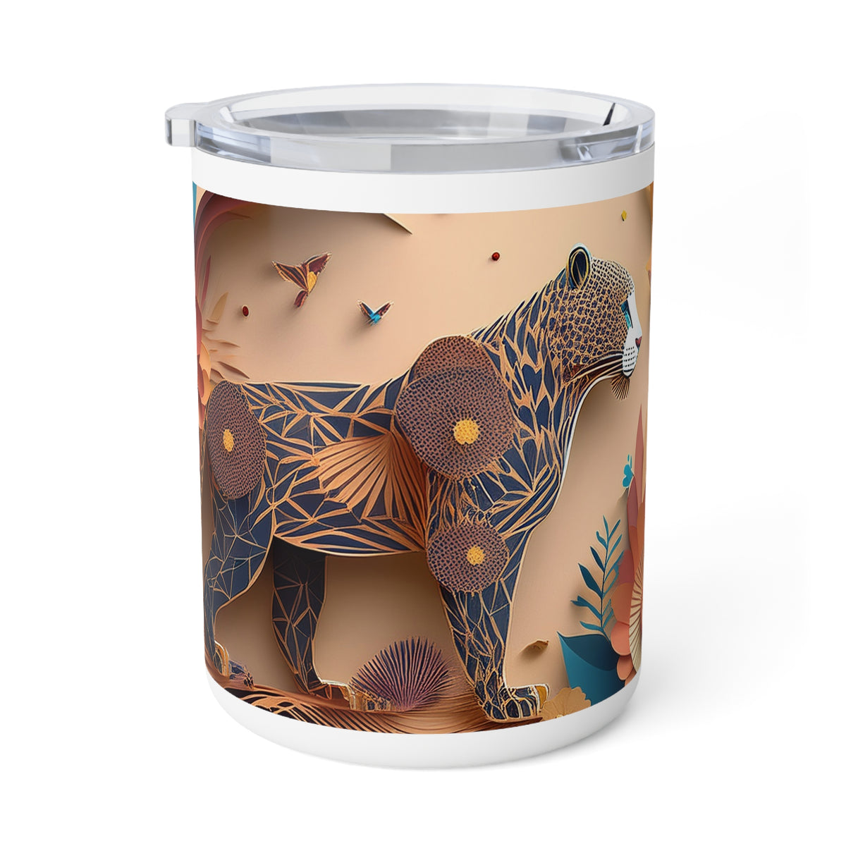 35 Art Design Insulated Coffee Mug Clear Lid 10oz Insulated Coffee Mug 10oz