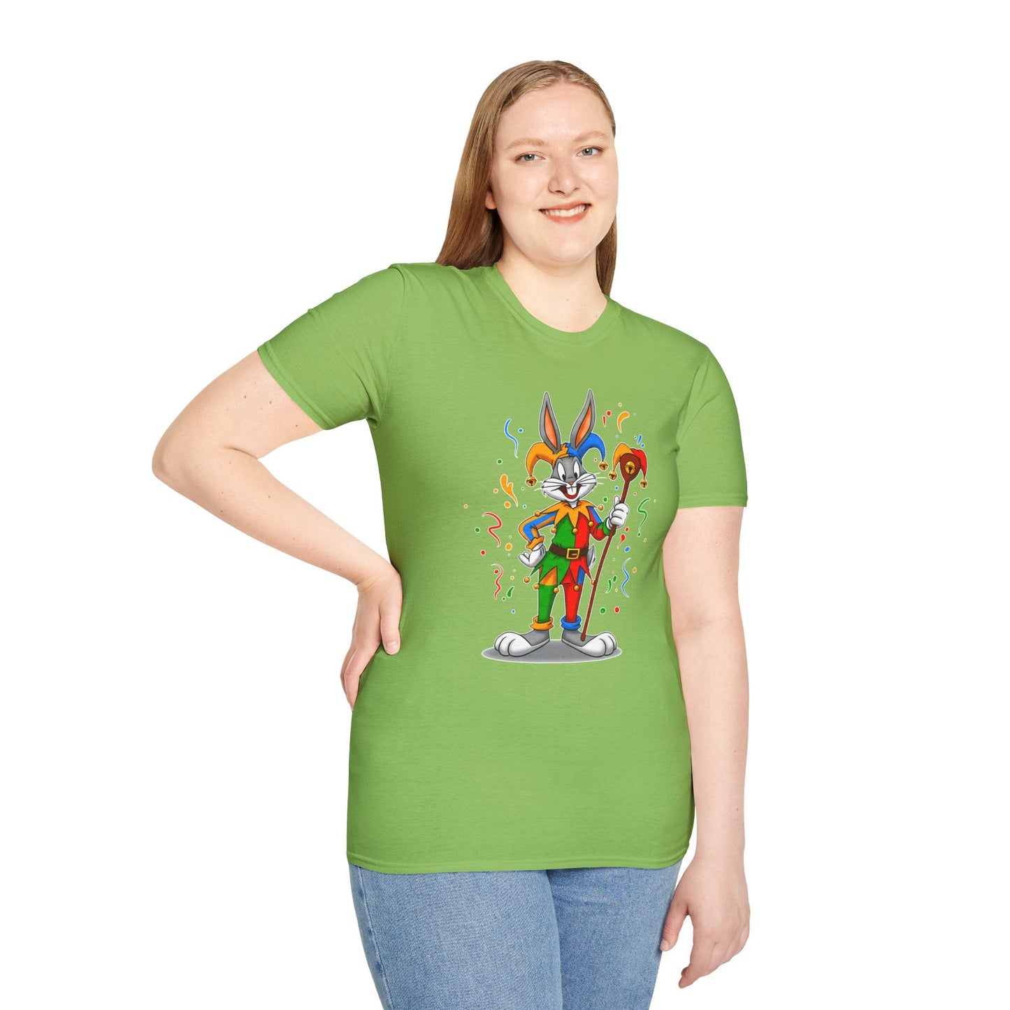 Cartoon Bunny Graphic Unisex Cotton Animal Animation Artwork Design Tee 22