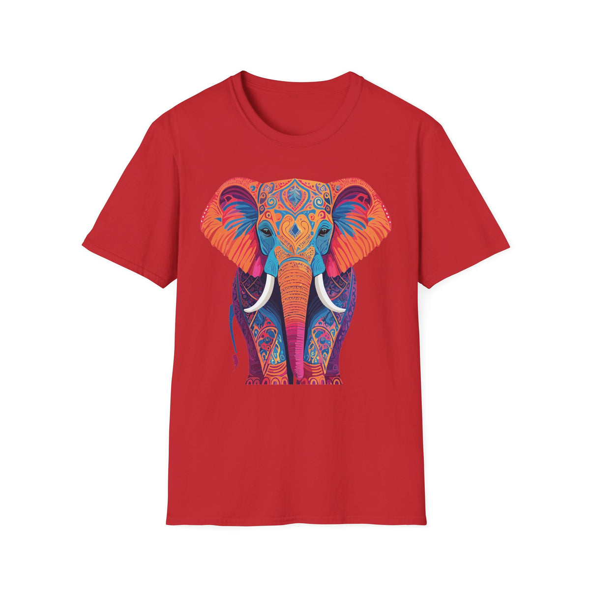 Colorful Mandala Elephant T-Shirt | Boho Animal Graphic Tee