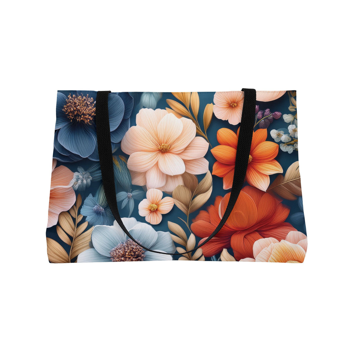 Floral Print Poly Canvas Weekender Bag 16