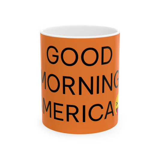 Kaffee- und Teetasse mit Good Morning America-Signatur