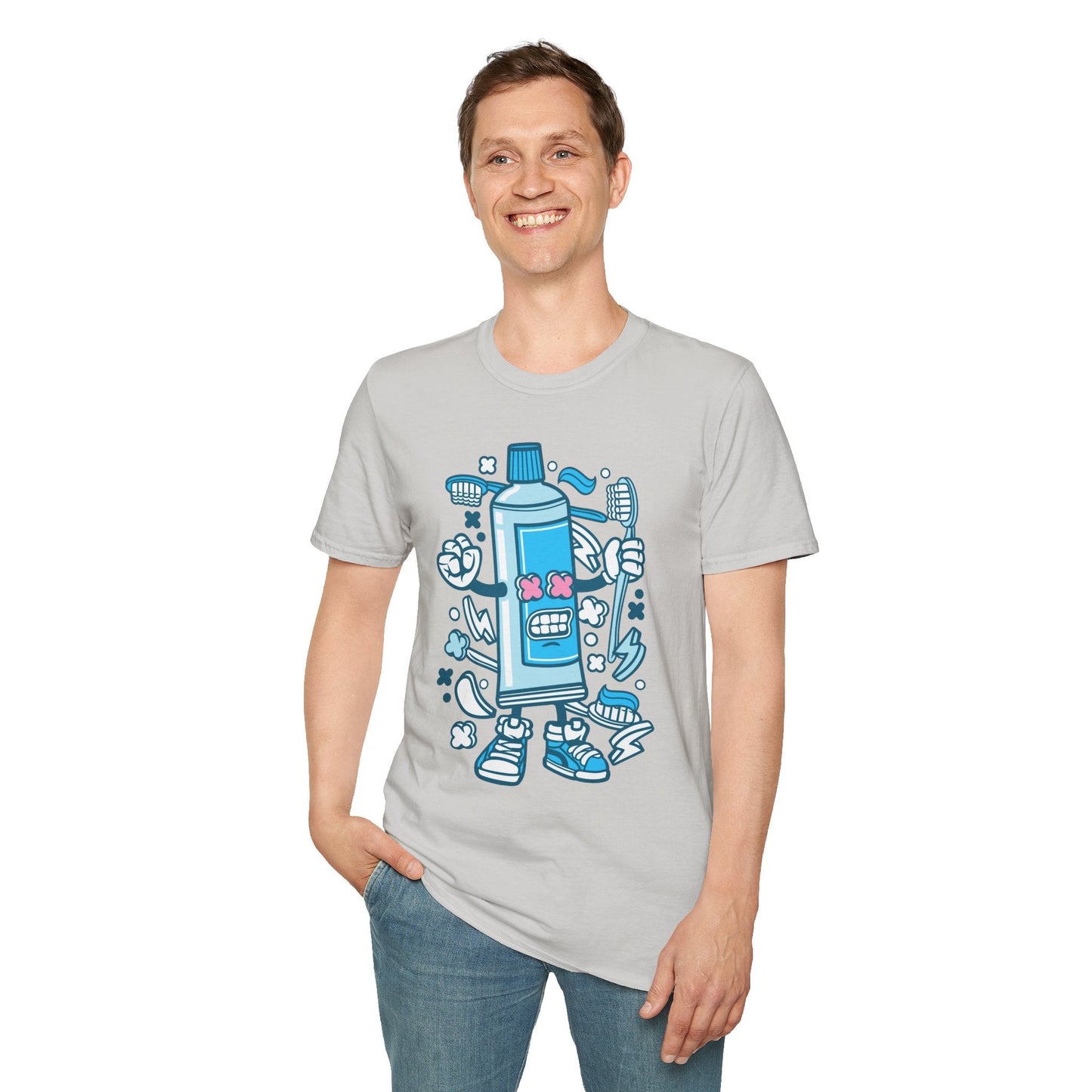 Cartoon Animation T Shirt Unisex Gildan Softstyle 64000 Tee With Fun Art Design Artwork