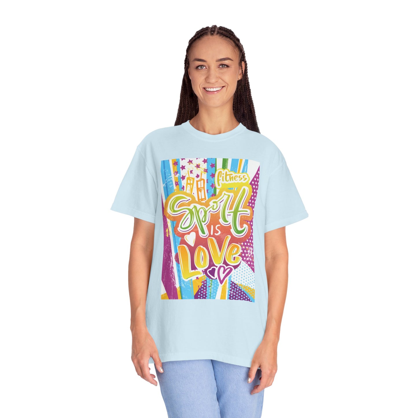 Unisex T-shirt with sports art design