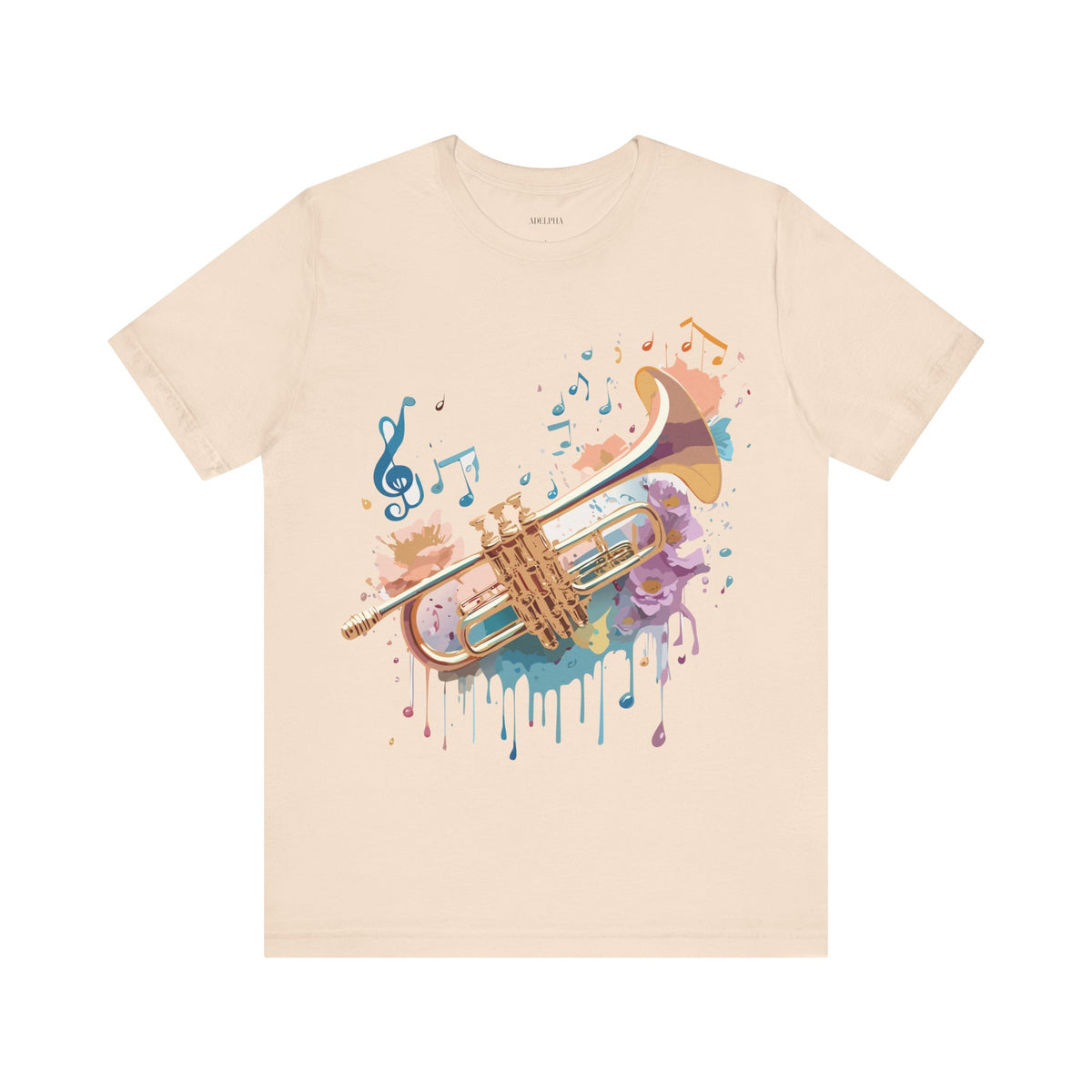 Music Graphic Unisex Cotton Bella+Canvas Tee with Art Design m165