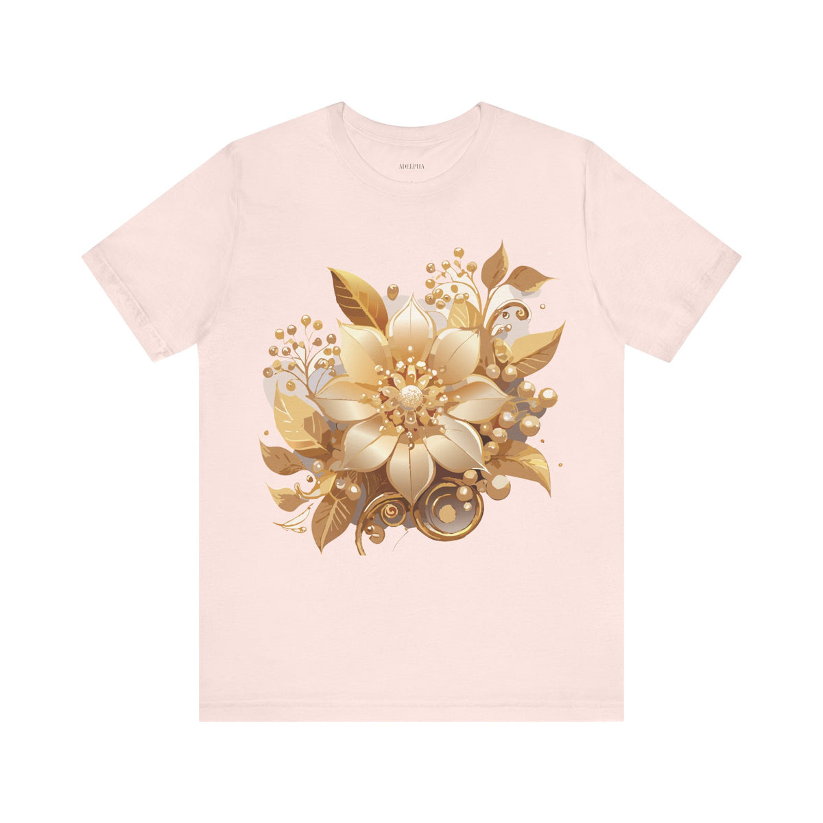 Jewelry Graphic Unisex Cotton Bella+Canvas Tee with Gemstones Art Design m24