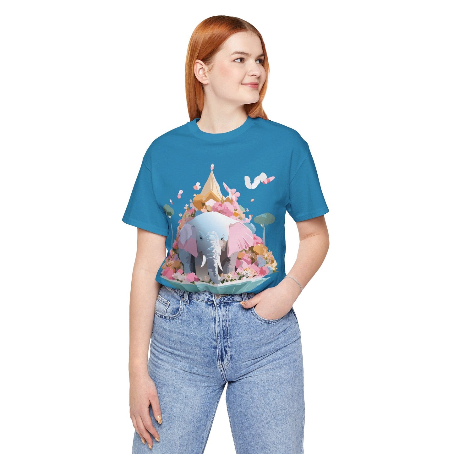 Elephant Graphic Tee Adelpha Unisex Short Sleeve Vintage Inspired Art Design Premium