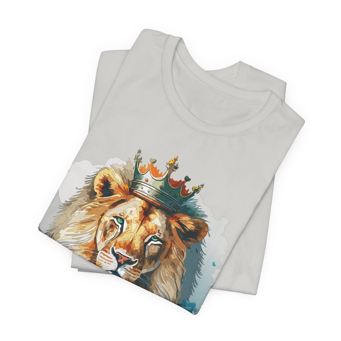 Unisex King Lion Tee, Animal Shirt, Tee Shirt with Lion, Crown T-Shirt, Animal King Tees, Crown Shirt, Safari T-Shirt 3