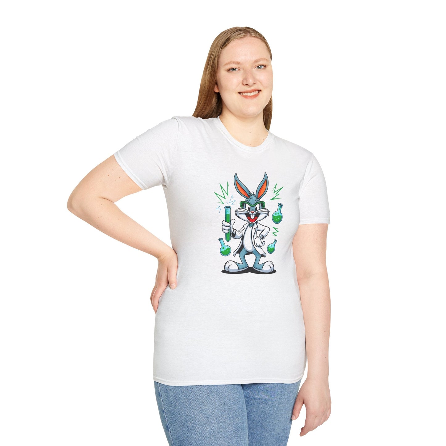 Bugs Bunny T Shirt Unisex Softstyle Cartoon Tee 100 Percent Ring Spun Cotton Graphic Artwork