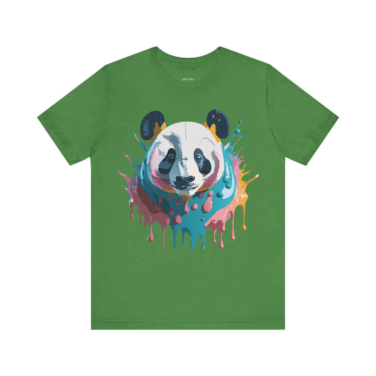 Panda Graphic Unisex Cotton Bella+Canvas Tee with Art Animal Design e140