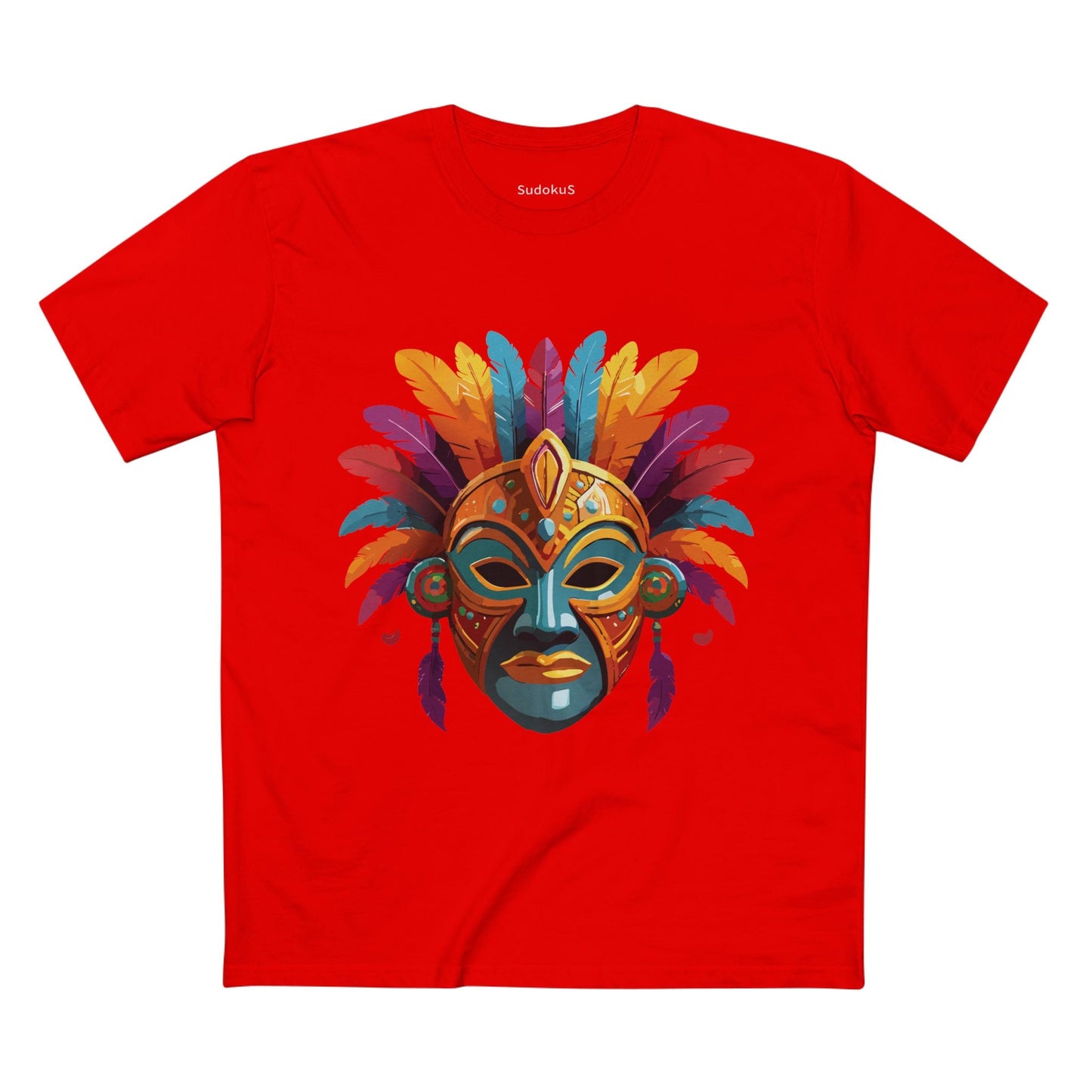 Mask Graphic Unisex 100 Cotton Staple Tee 7