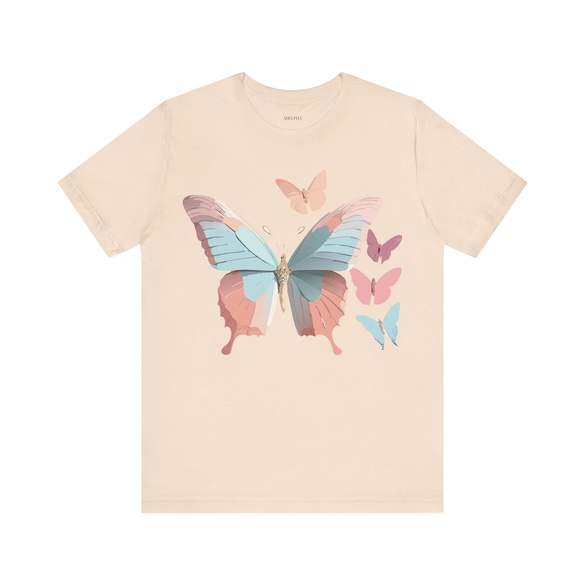 Butterfly Graphic Unisex Cotton Bella+Canvas Tee with Art Design n111