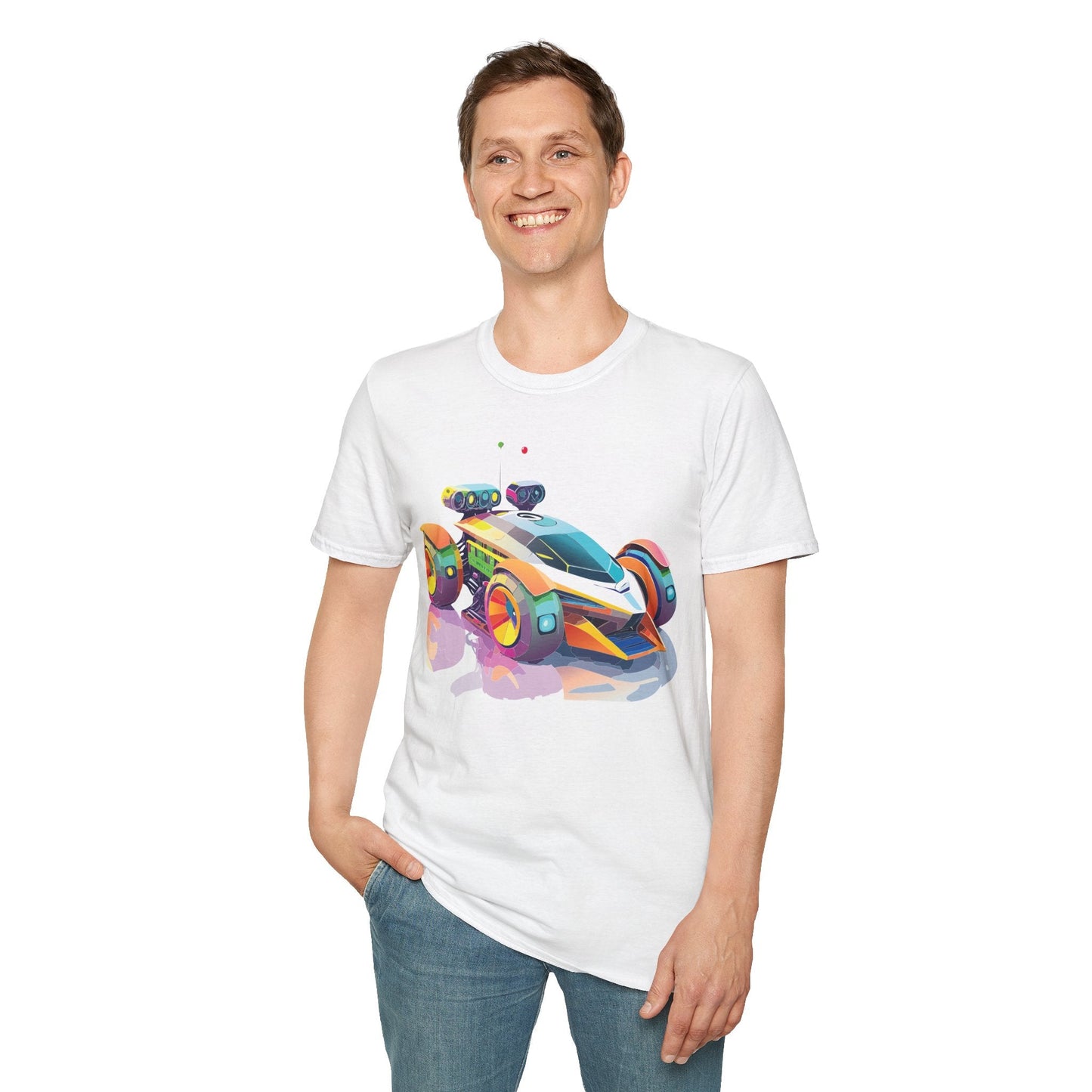 Car T Shirt Unisex Softstyle Tee With Cars Art Design Hot Wheels Edition Premium Cotton