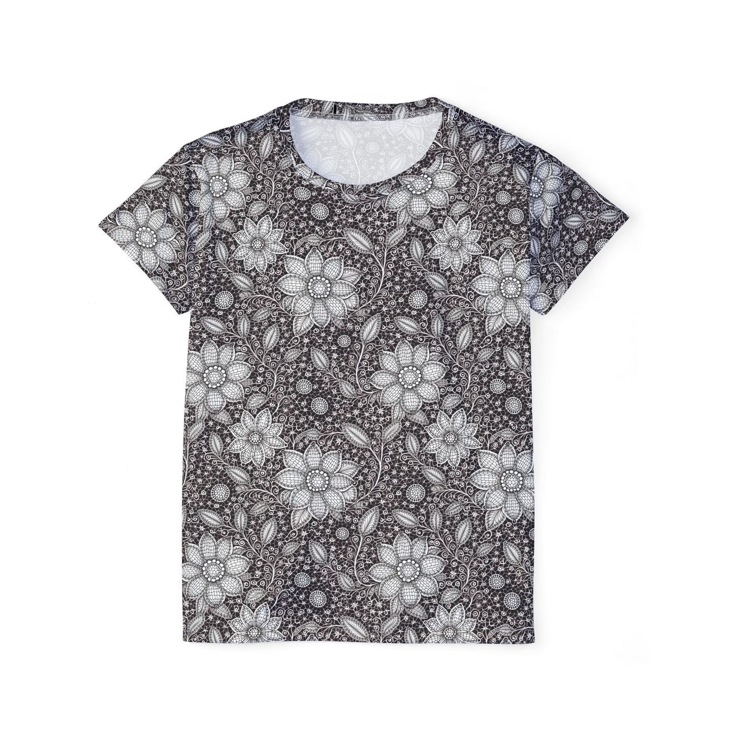 Women Poly T-Shirt with Lace Print 7