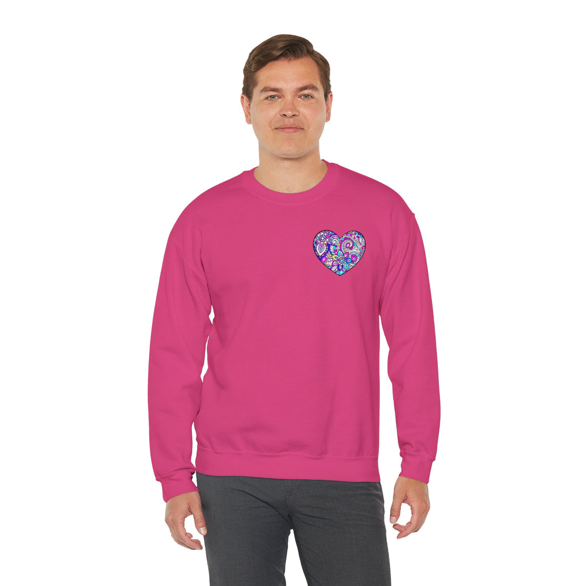 Small Heart Sweatshirt, Floral Heart Sweatshirt, Floral Love Sweatshirt, Valentine's Day Sweatshirt, Heart Floral Sweatshirt 101