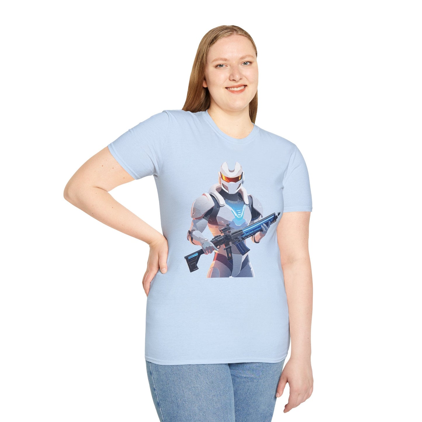 Robocop T Shirt Unisex Gildan Softstyle 64000 100 Percent Ring Spun Cotton Tee With Artwork
