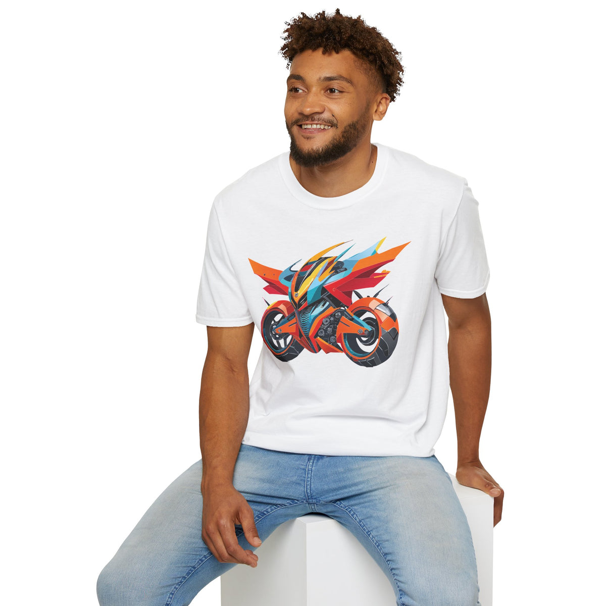 Moto Bike Motorcycle Graphic Tee Gildan Unisex 100 Cotton Tee Shirt m5