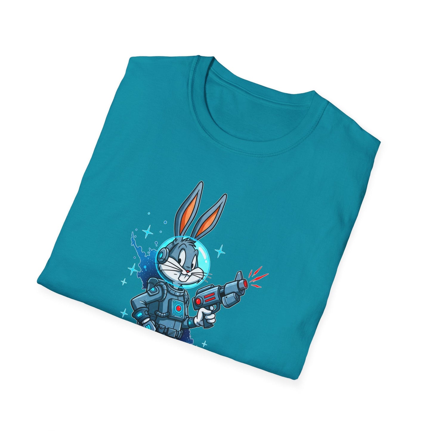 Bugs Bunny Shirt Unisex Gildan Softstyle 64000 Cartoon Tee 100 Percent Ring Spun Cotton
