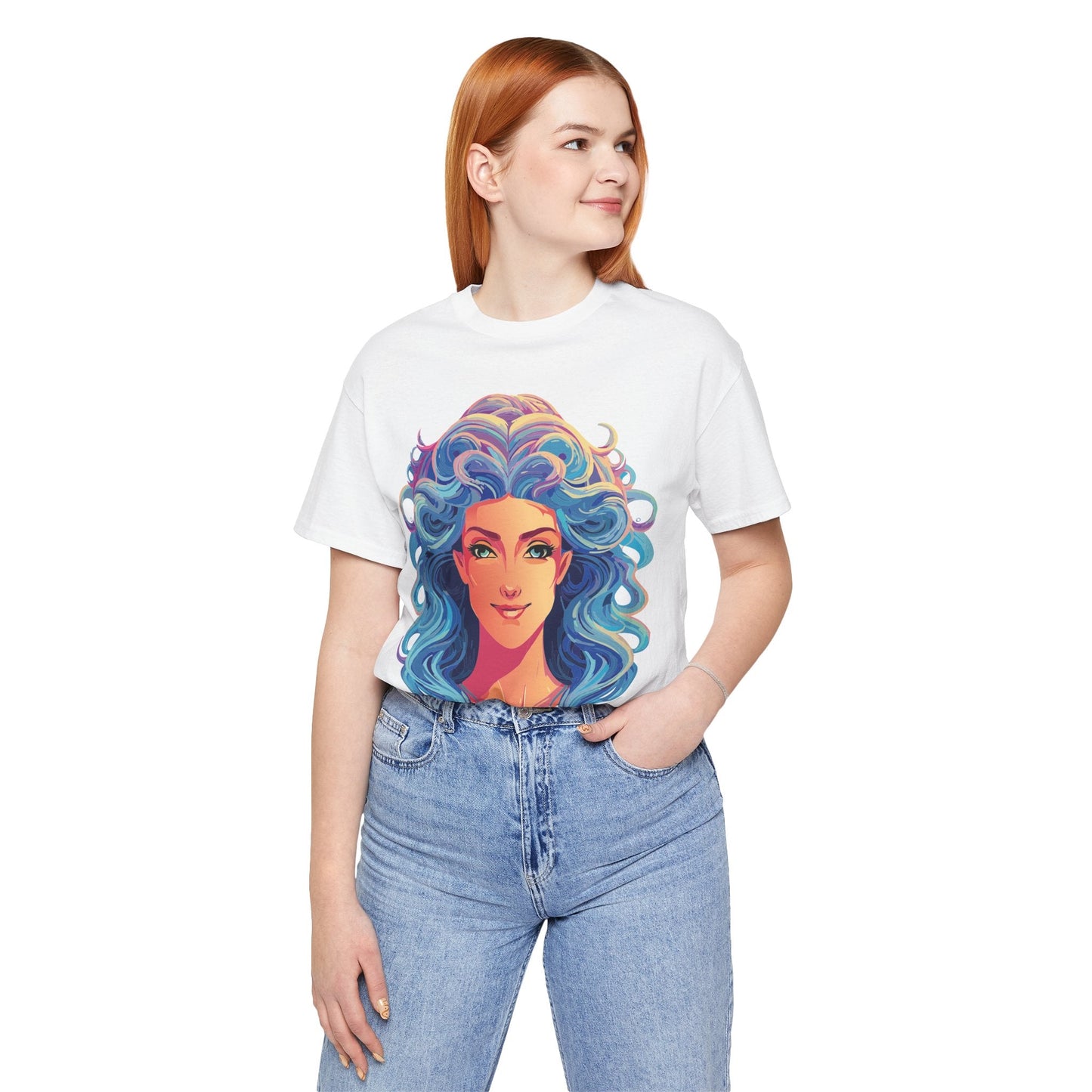 Goddess Medusa Graphic Cotton T Shirt Unisex Jersey Short Sleeve Original Artwork By Retro2Nova