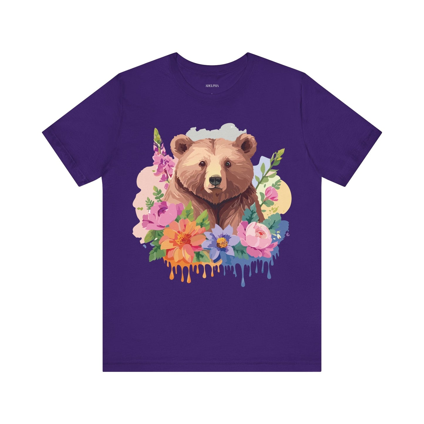 Adelpha Bear Graphic Tee Unisex Short Sleeve Art Design Vintage Inspired