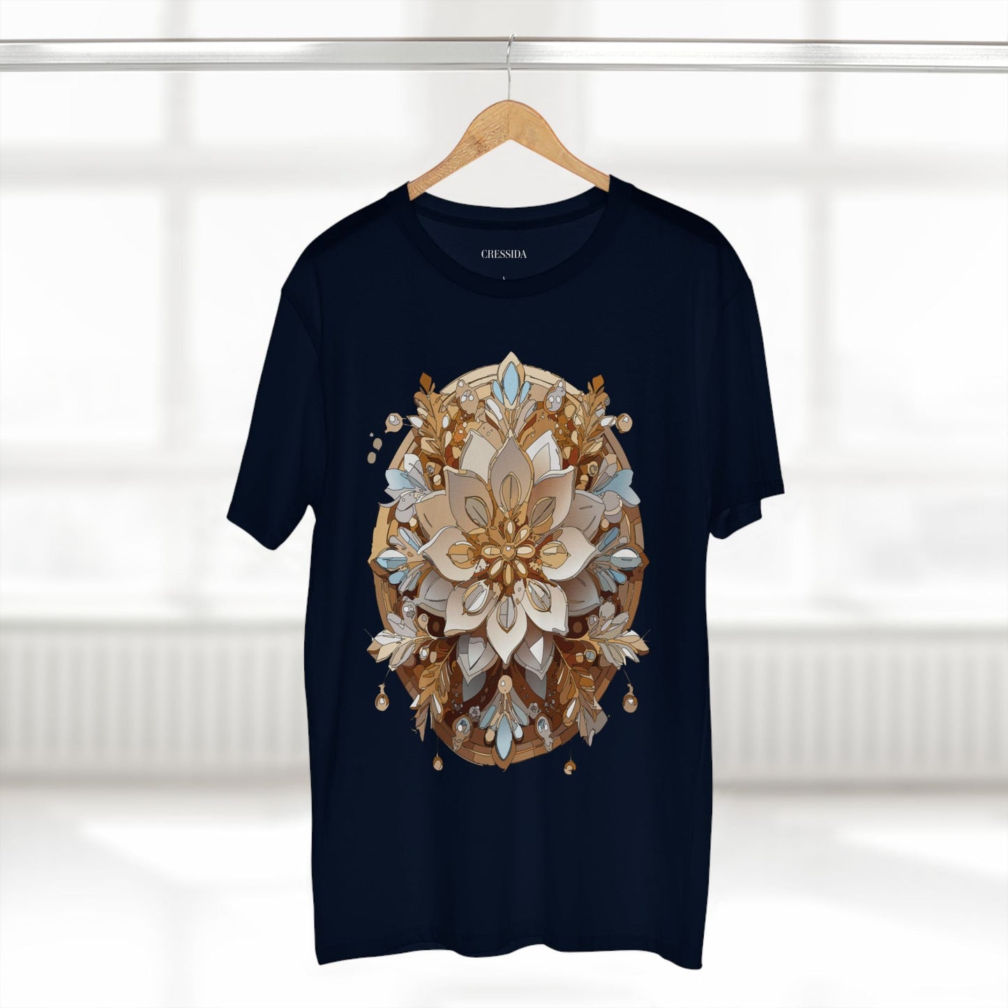 Floral Graphic T-Shirt Unisex 100 Cotton Art Design with Antique Flowers Tee 19