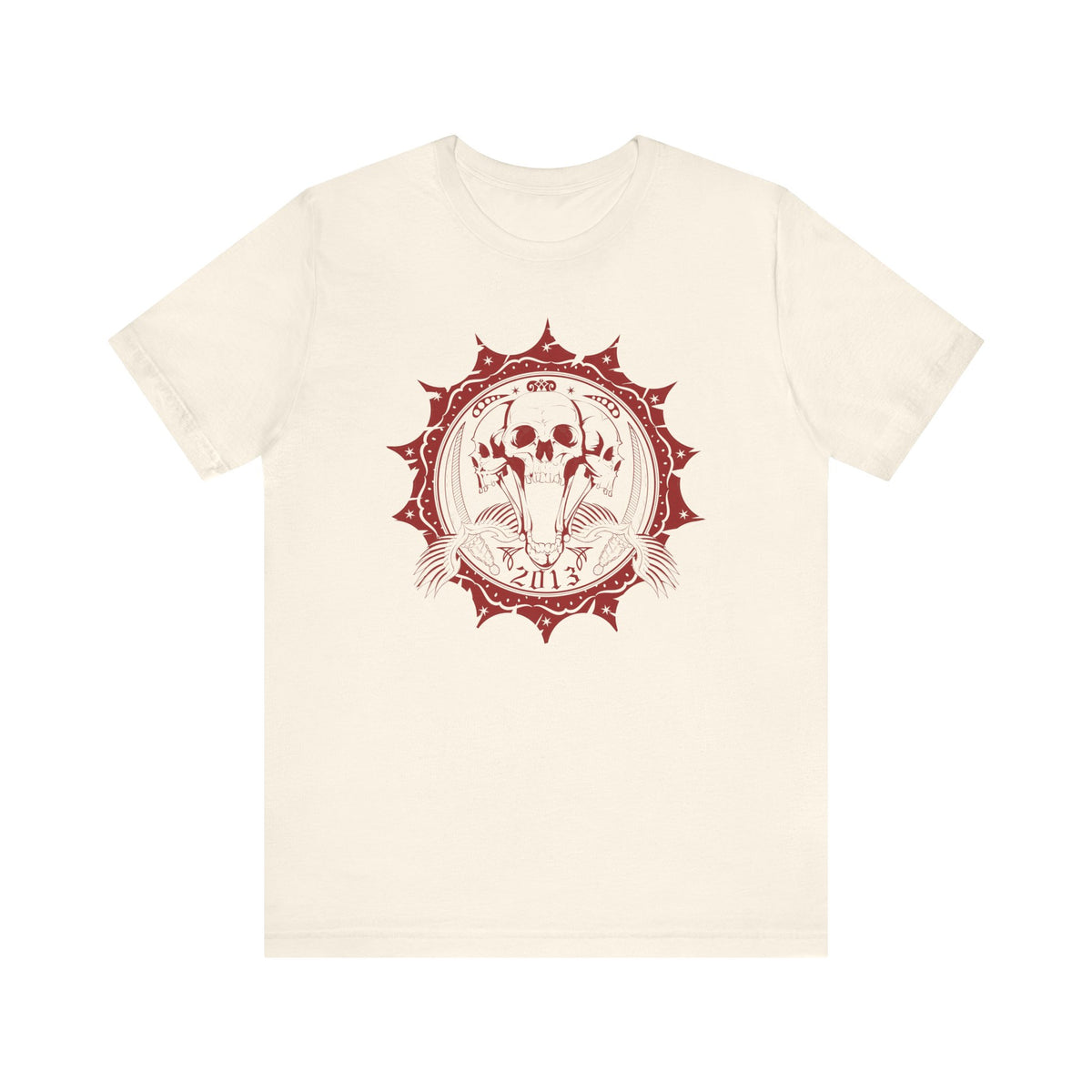 Skull Meddalion Mandala Tee Boho Skulleton Graphic Unisex Cotton Shirt Art-51