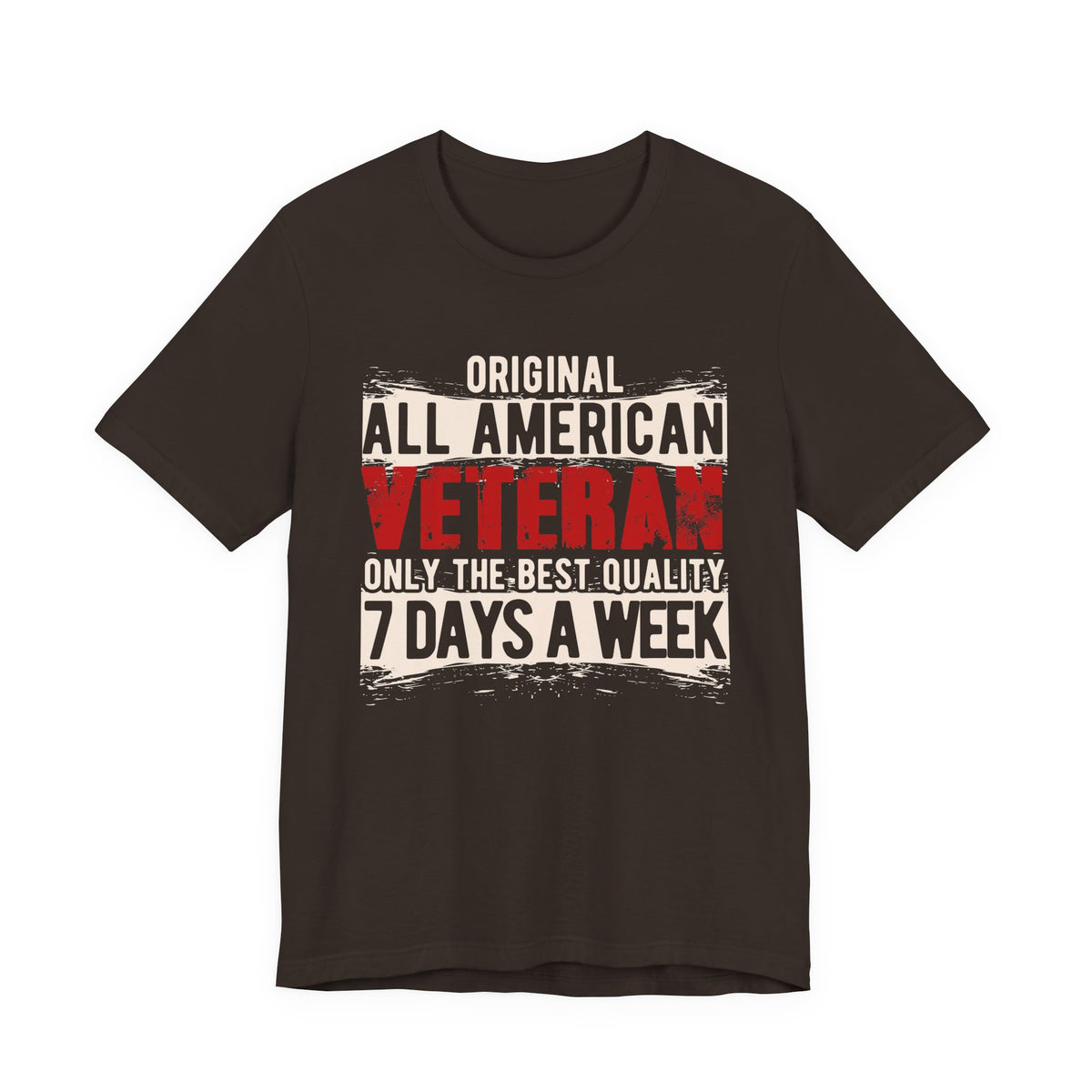 All American Veteran tee Vintage patriotic veteran Unisex Cotton T-Shirt v4