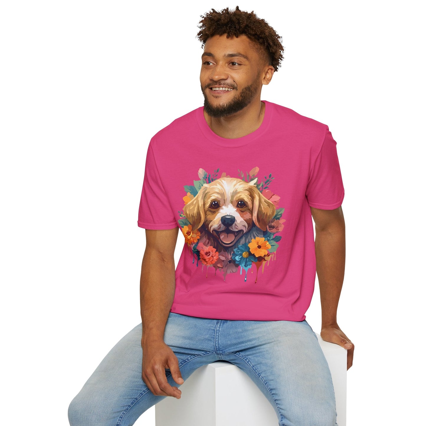 Dog Shirt Unisex Animal Tee Softstyle 64000 Gildan Cotton Tee