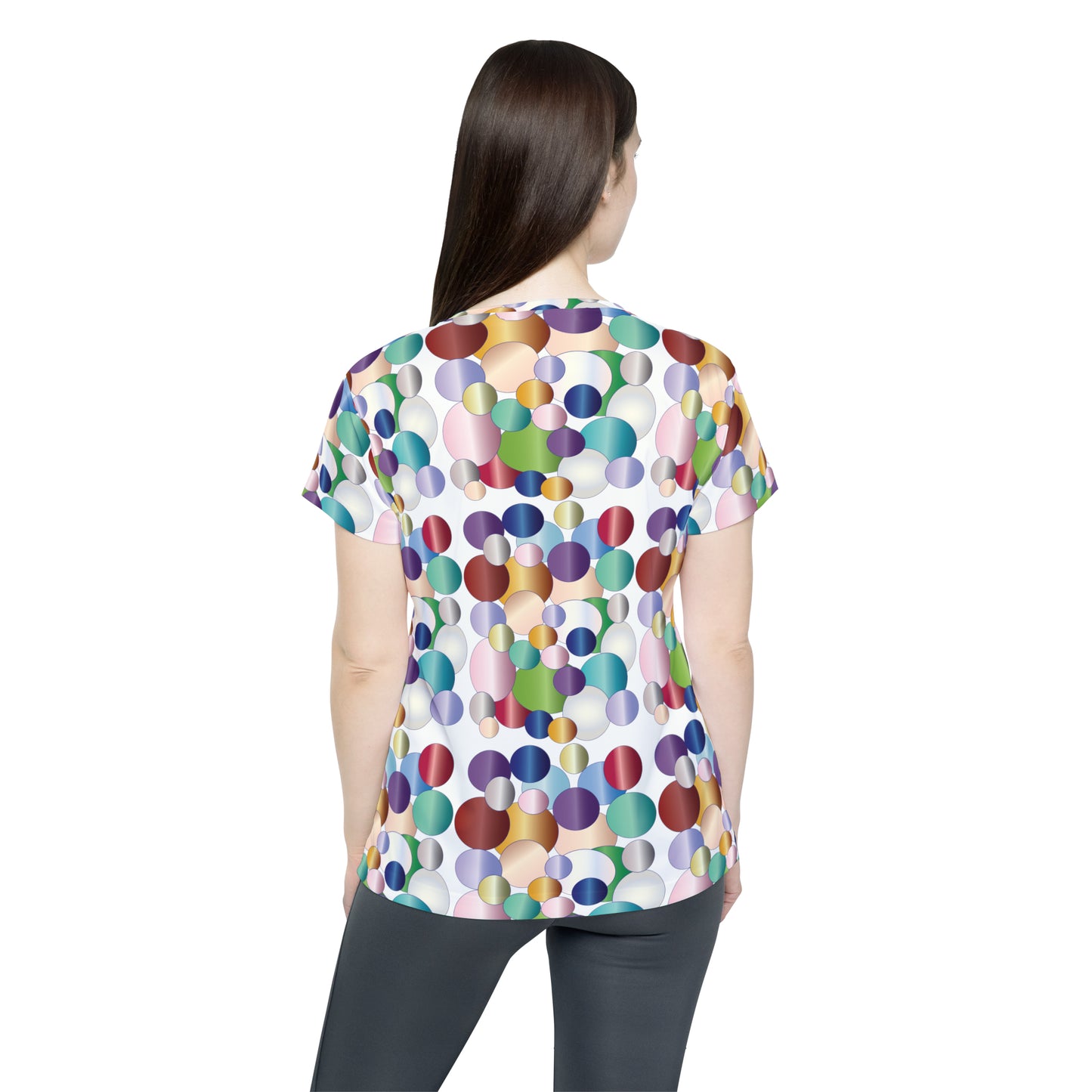 Poly Jersey Tee Shirt with abstract prints