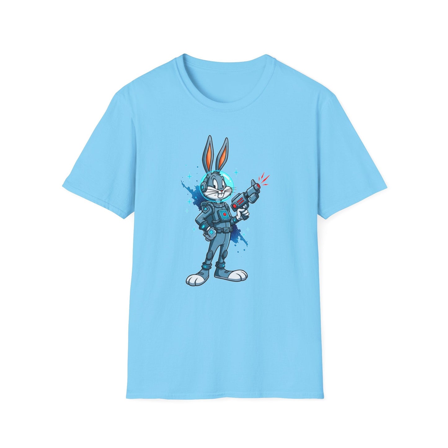 Bugs Bunny Shirt Unisex Gildan Softstyle 64000 Cartoon Tee 100 Percent Ring Spun Cotton