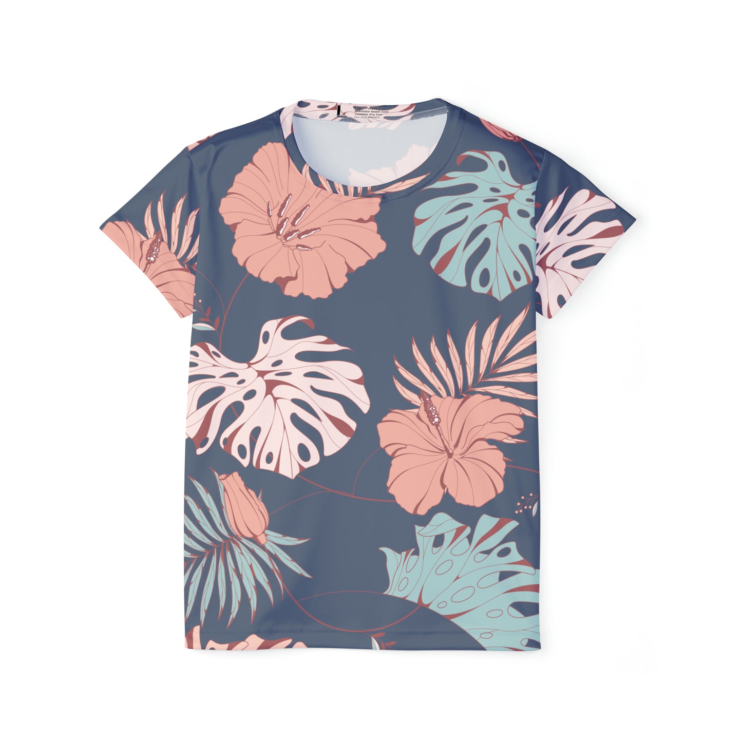 Camiseta de poliéster con estampados florales