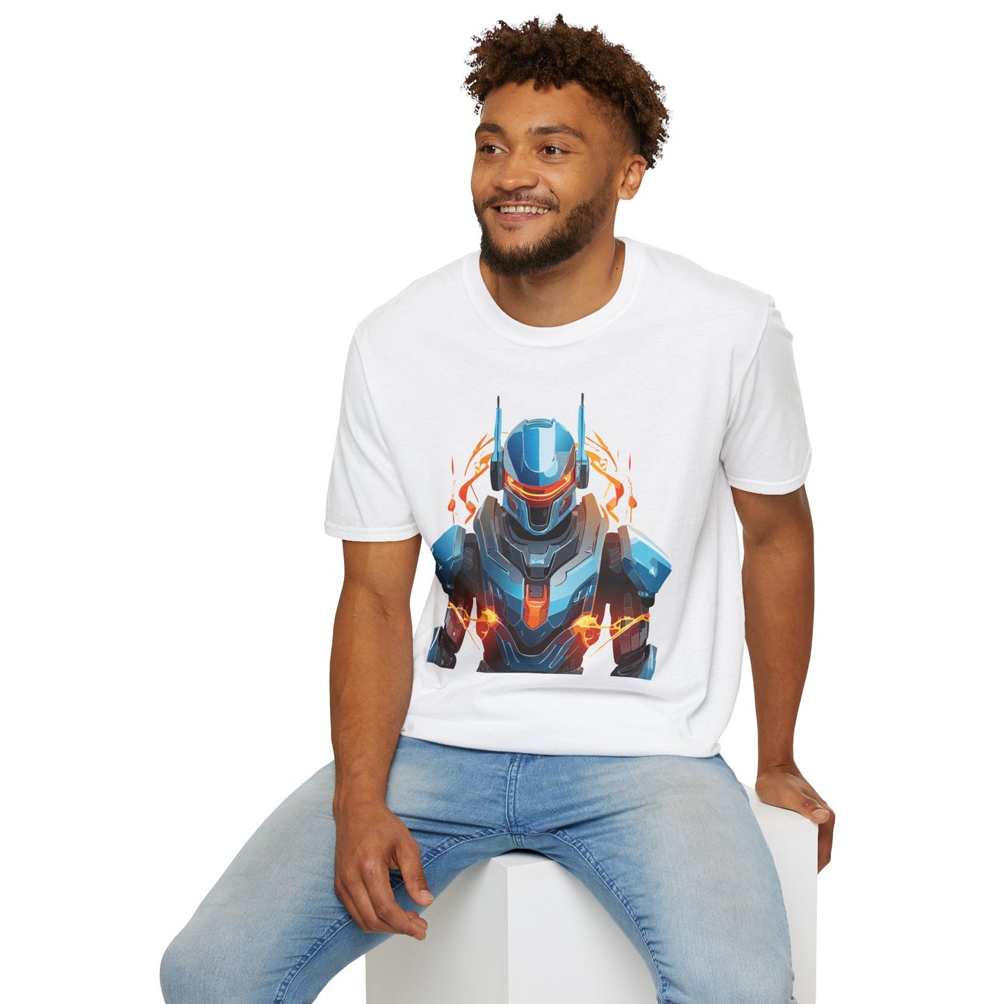 Cyborg Tee Robot Shirt Terminator Design Unisex Gildan Softstyle 64000 100 Percent Ring Spun Cotton