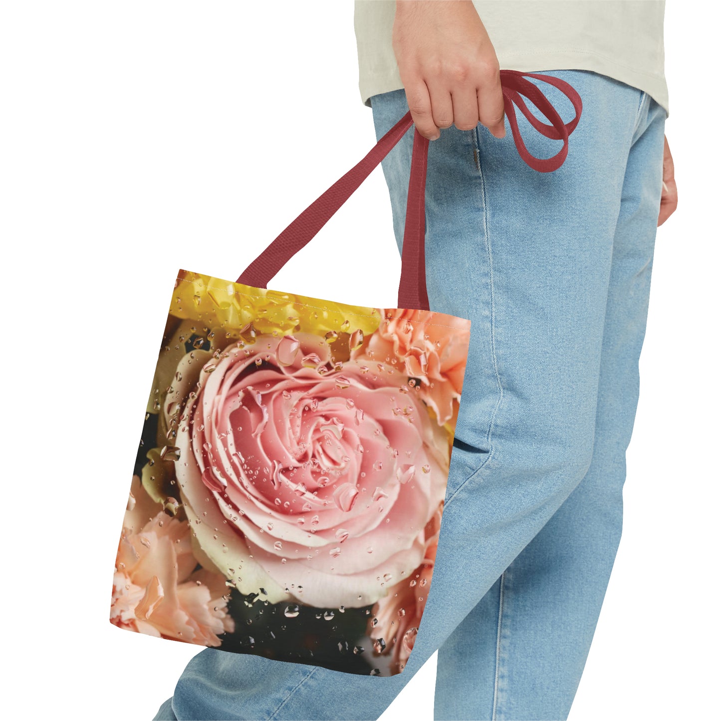 Canvas Bag with Floral Prints