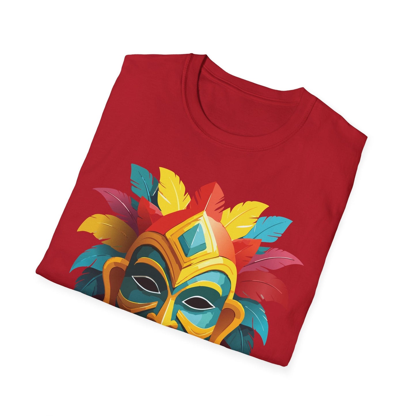 Mask Graphic Unisex Cotton Masquerade Design Artwork Tee 6