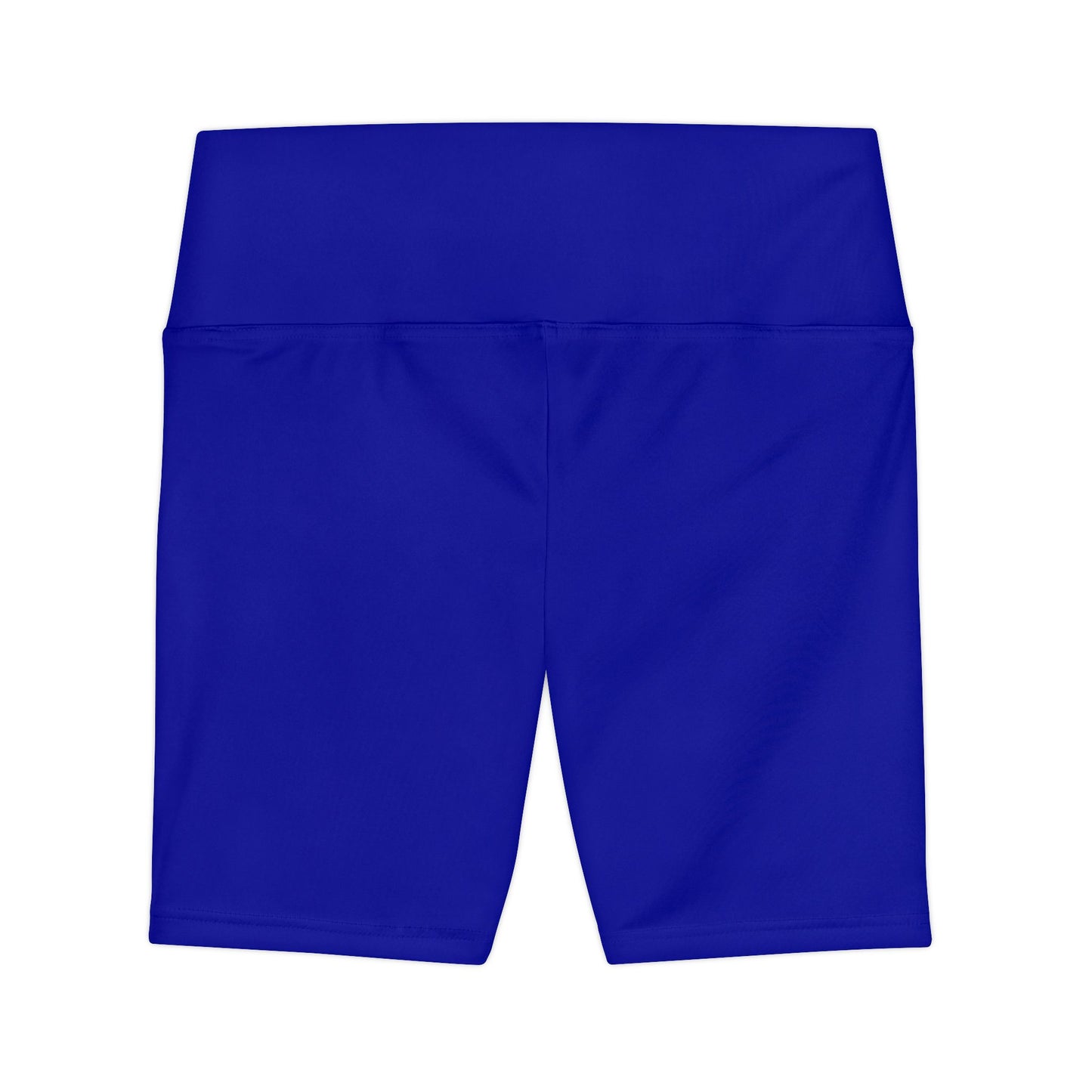 Navy Electric Women's Workout Shorts — Solid High-Waist Biker Shorts for Exercise & Everyday Wear