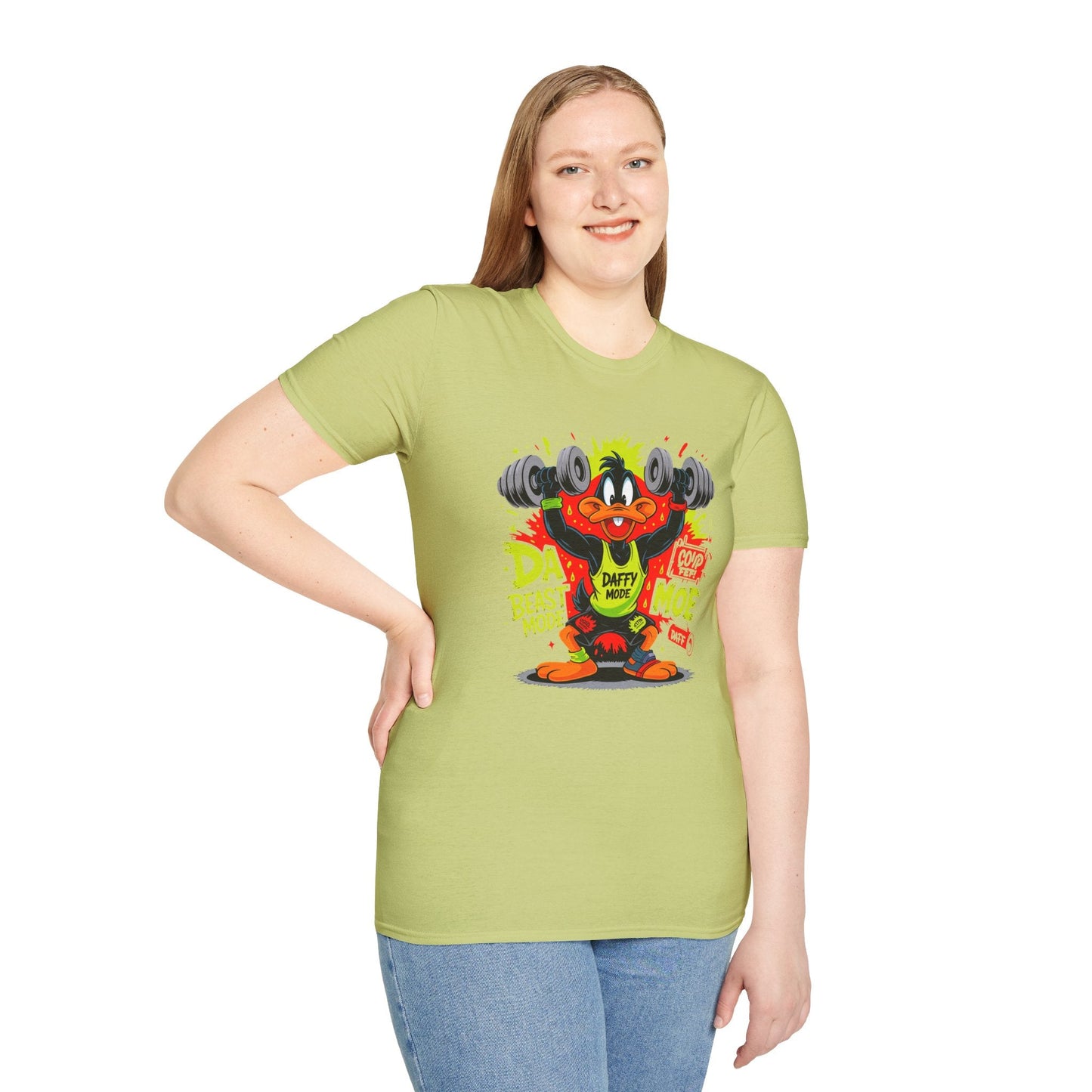 Unisex Cartoon T Shirt With Animation Design Funny Animals Tee Softstyle Gildan 64000