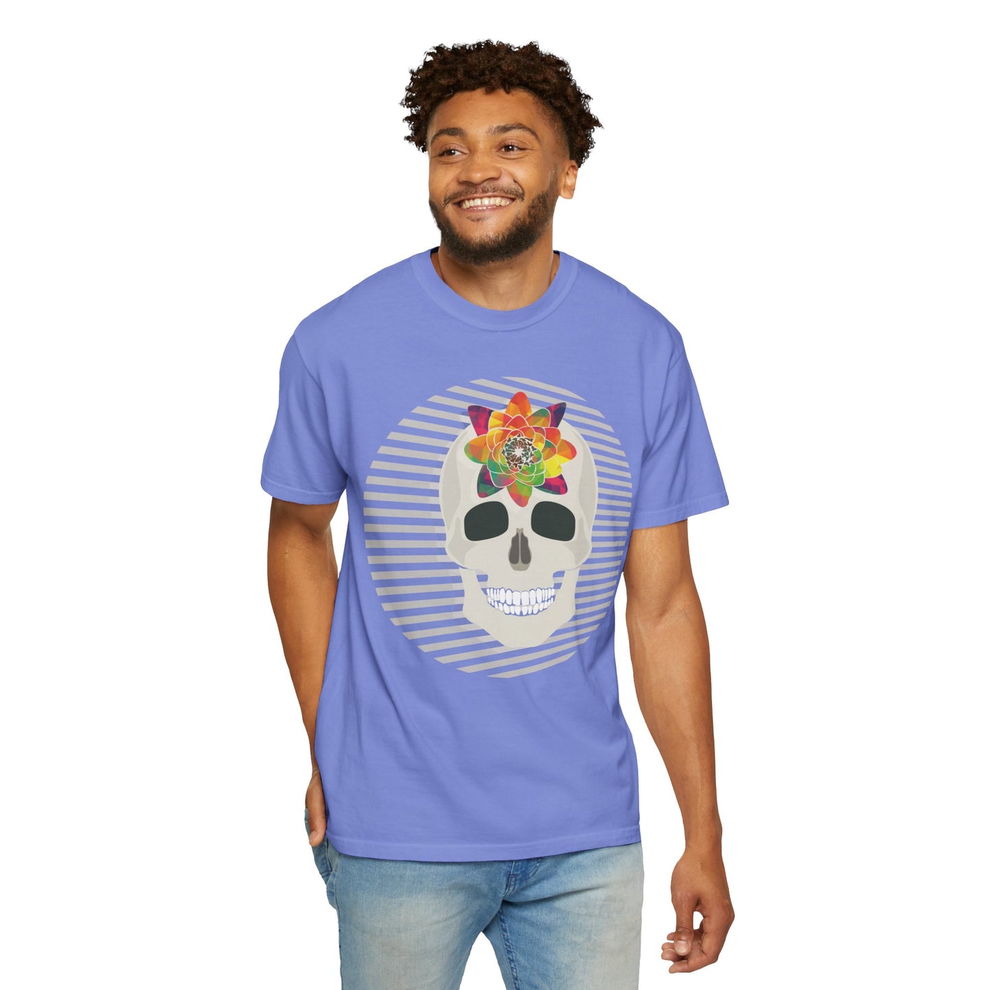 Unisex Cotton Tee Shirt with Skull