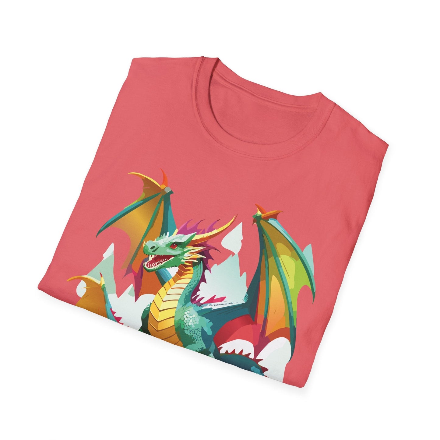 Dragon Graphic Unisex Cotton Softstyle Art Design Tee With Animals 2
