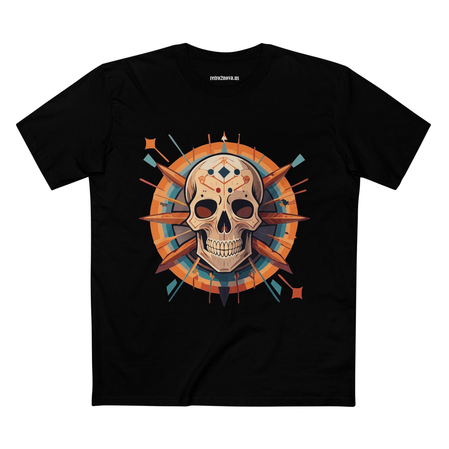 Skull And Skeleton Shirt SS20 Unisex Premium Cotton Tee With Original Art Design Retro2Nova