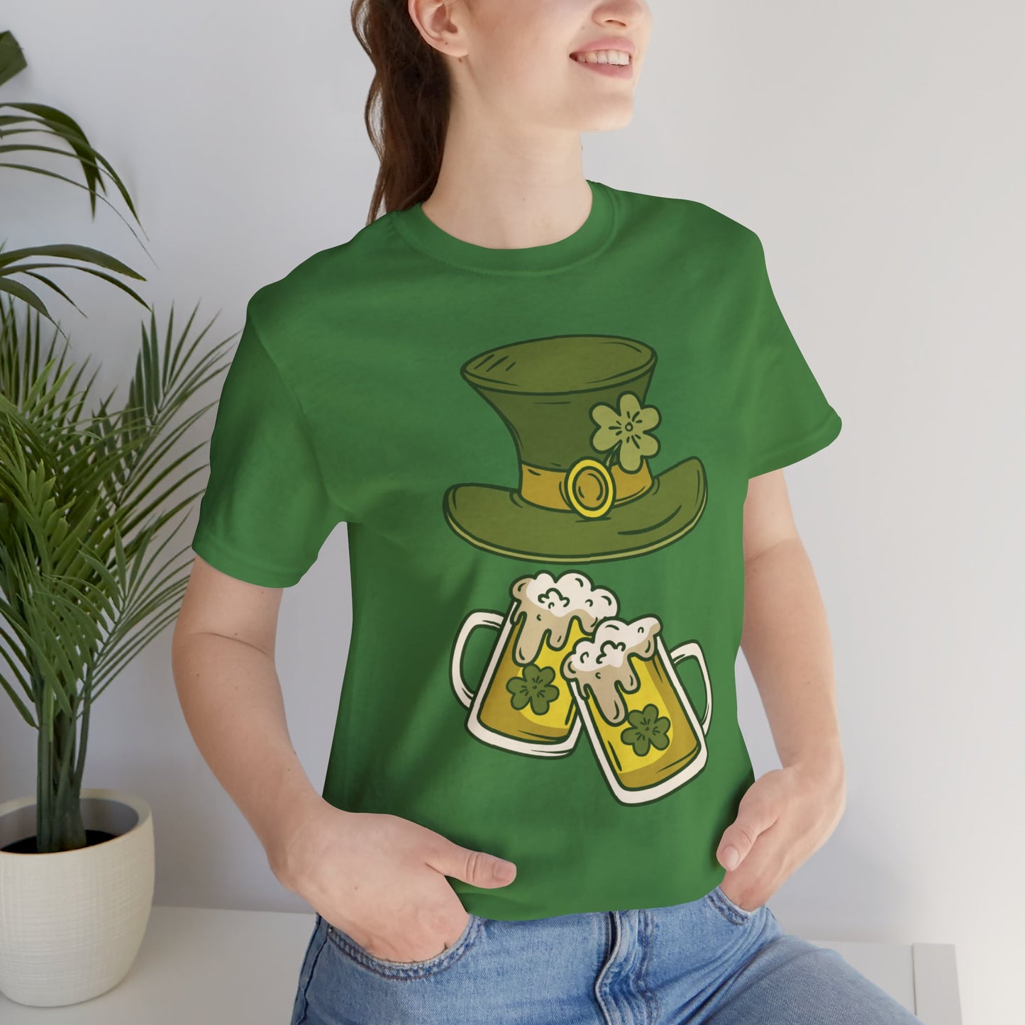 Unisex Cotton Tee Shirt with Lucky Prints