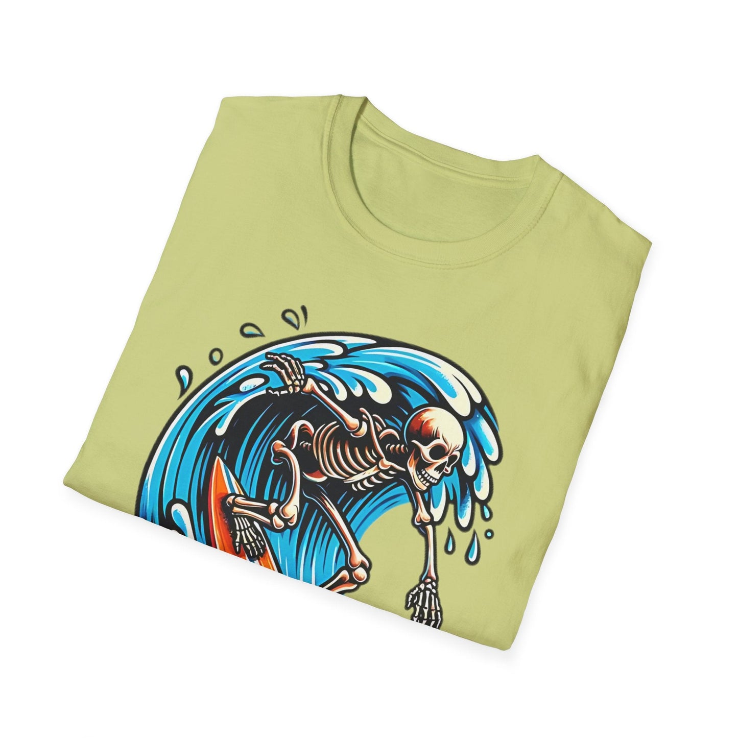 Skull Tee Shirt With Skeleton Art Design Unisex Gildan Softstyle 64000 Ring Spun Cotton Tee