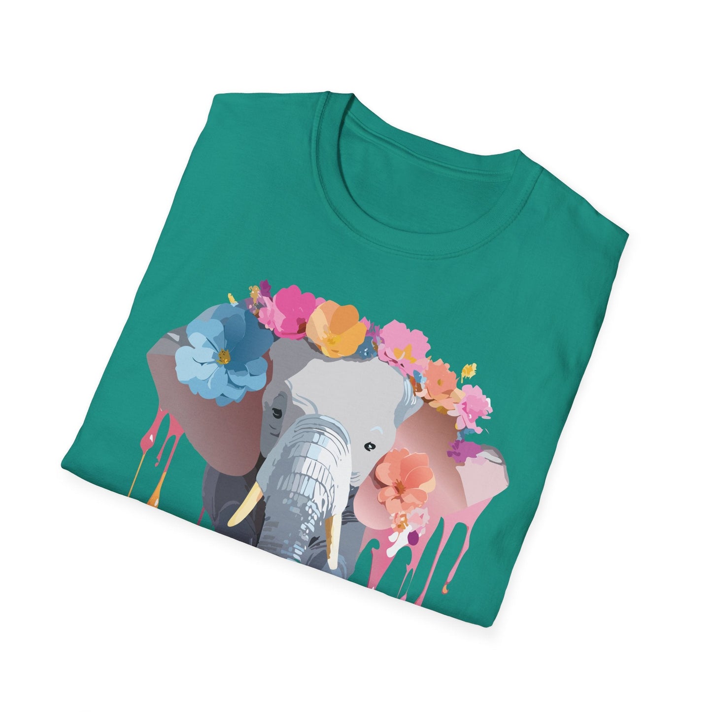 Elephant T Shirt Unisex Softstyle Gildan 64000 Elephant On T Shirt Animation Animals Tee