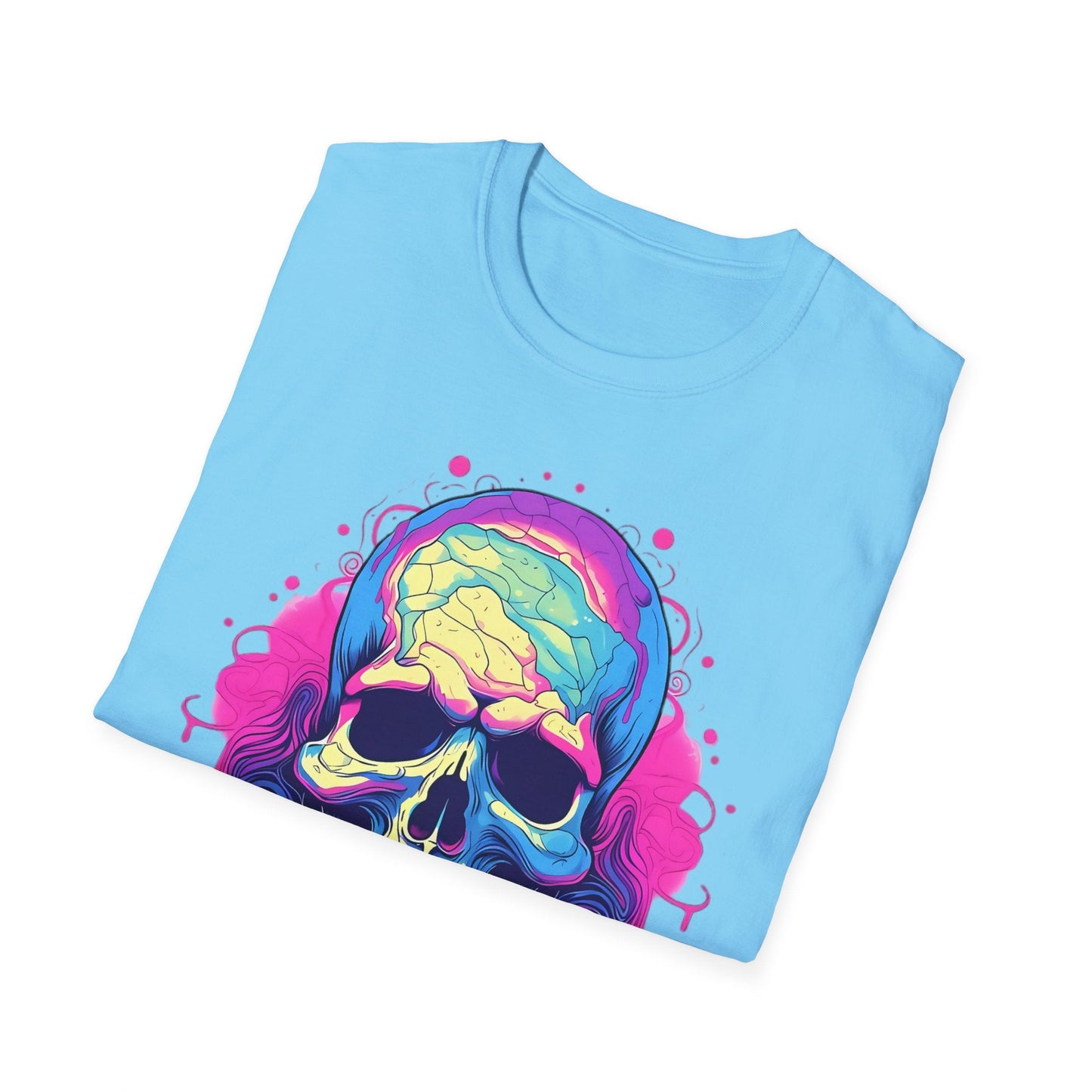 Skull Tee Shirt Unisex Skeleton Design Gildan Softstyle 64000 Ring Spun Cotton Tee