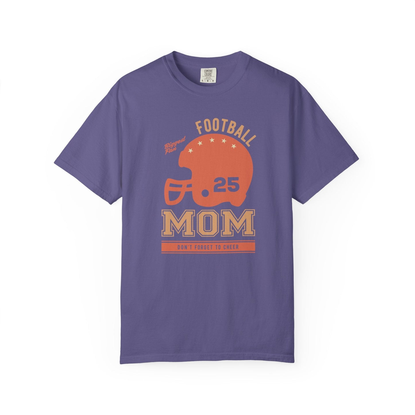 Football Mom T-shirt Mother's Day Mama Tee Unisex Comfort Colors Garment-Dyed Cotton h43