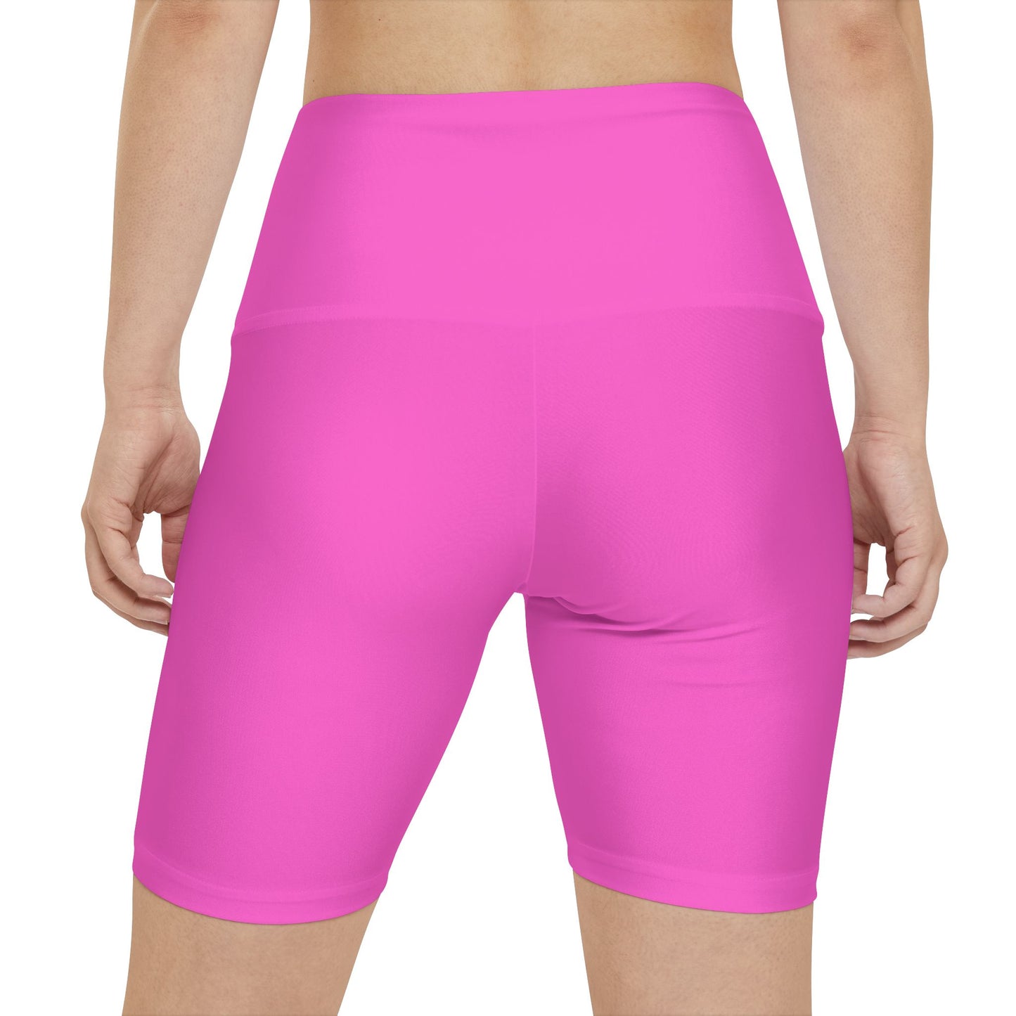 Bubblegum Fizz Purple Workout Shorts — Women's High-Waist Pink Biker Shorts