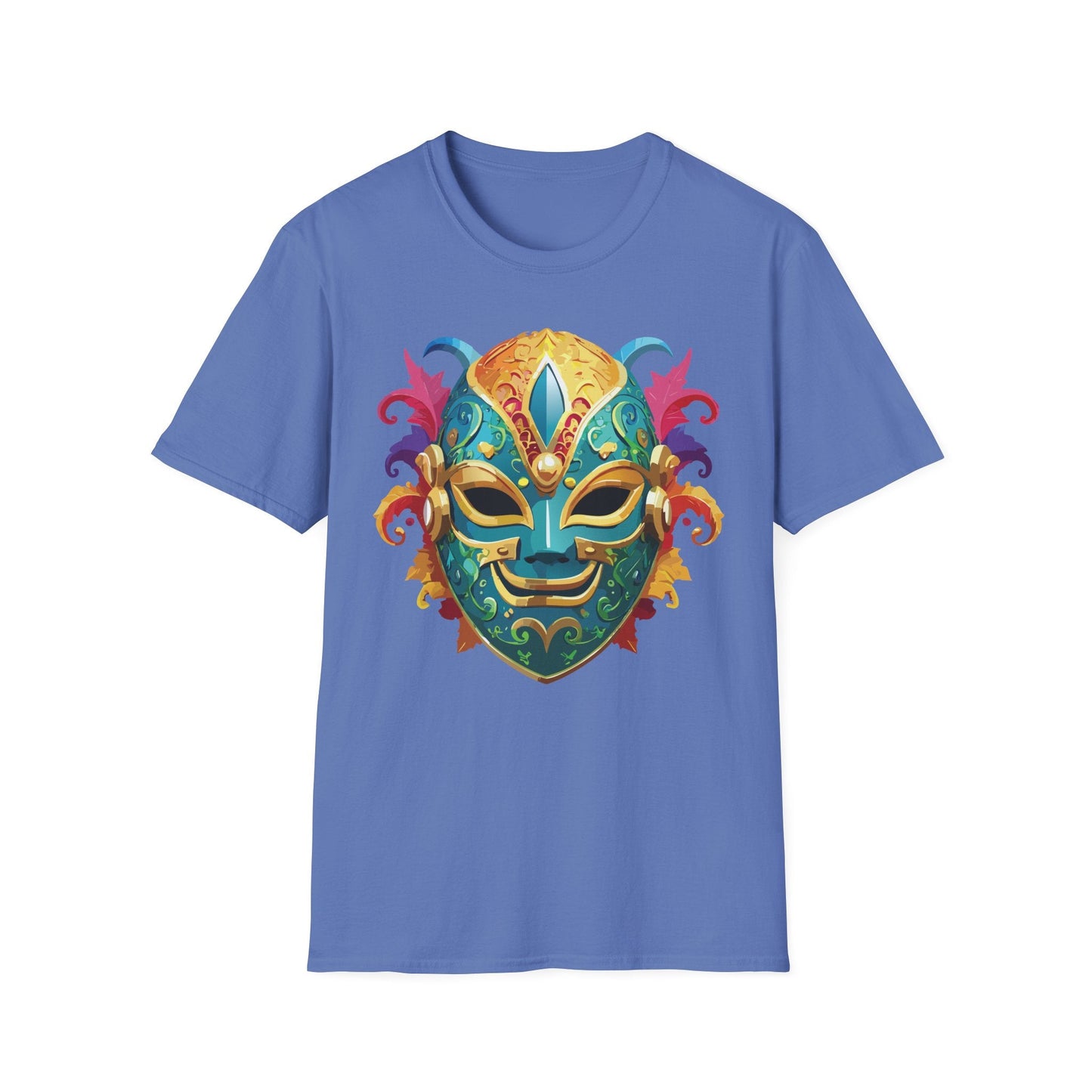 Mask Tee Shirt Unisex Softstyle Gildan 64000 100 Percent Ring Spun Cotton Comfortable Masquerade Tee